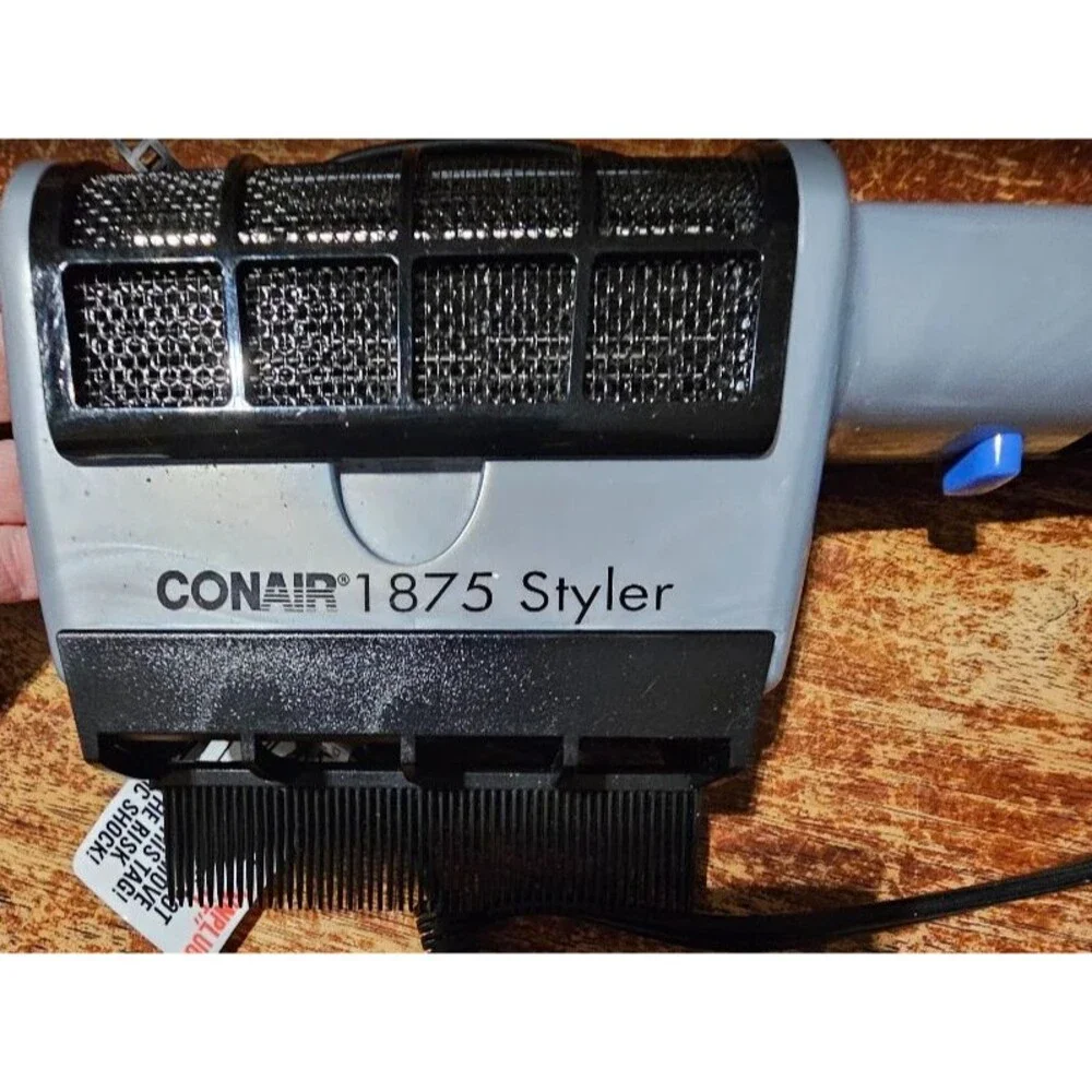 Conair 1875 Watt Unisex Hair Styler Dryer Stylist TESTED Gray Excellent Works